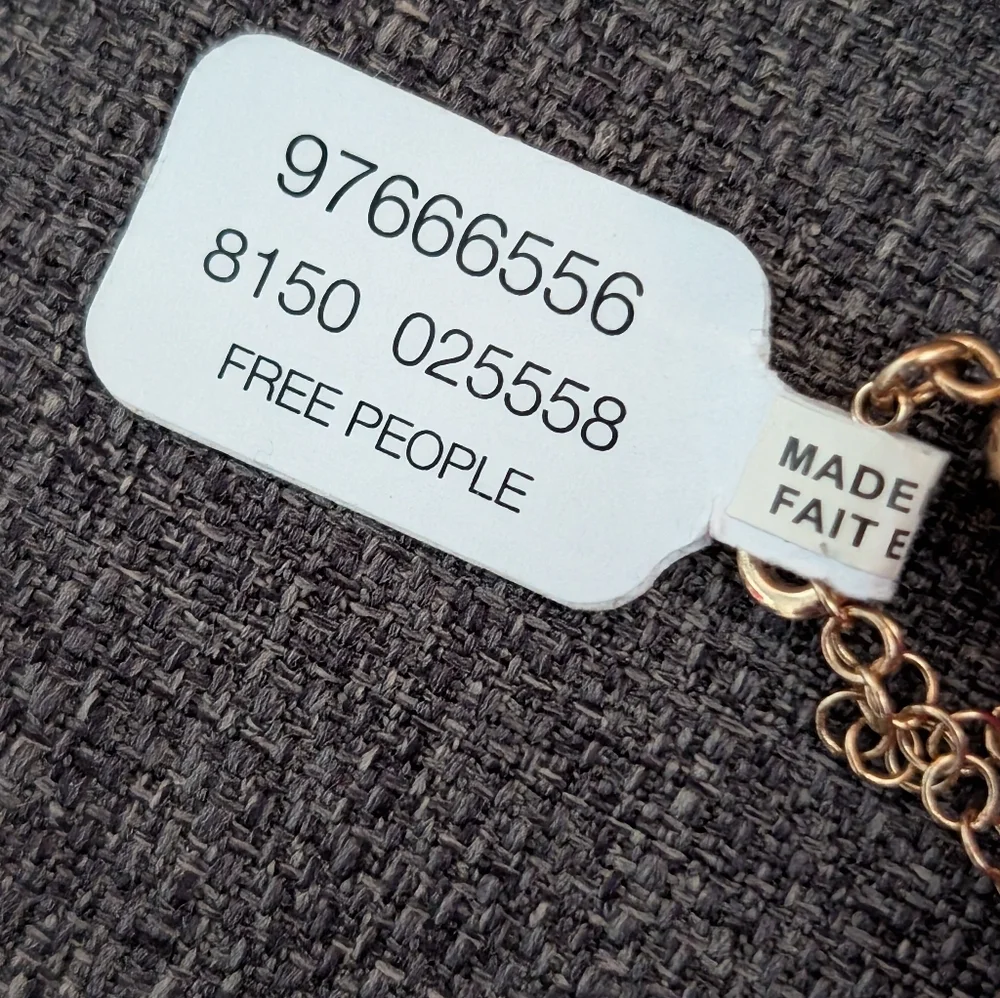 Free People Sky Charm Gold and Pink Necklace - Picture 4 of 5